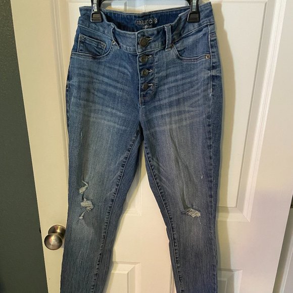 Womens Maurices Stonewashed Jeans Small Regular - Picture 2 of 5